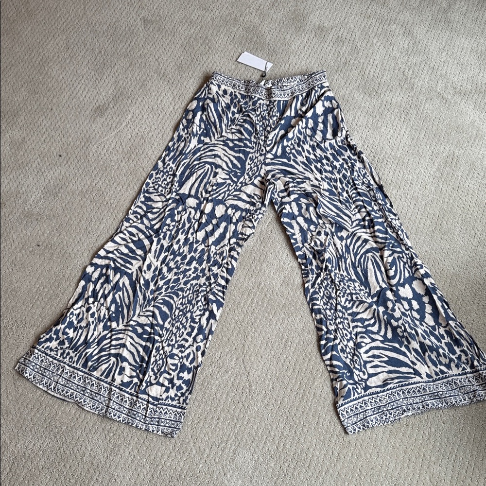 Molly Bracken Zebra Print Pants - Black and White